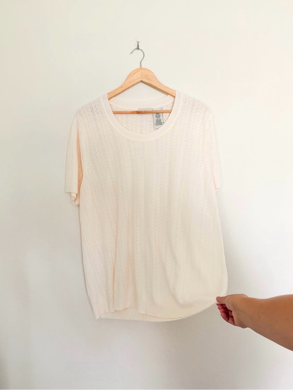 White Stag Vintage Cream Short-Sleeve Knit Top